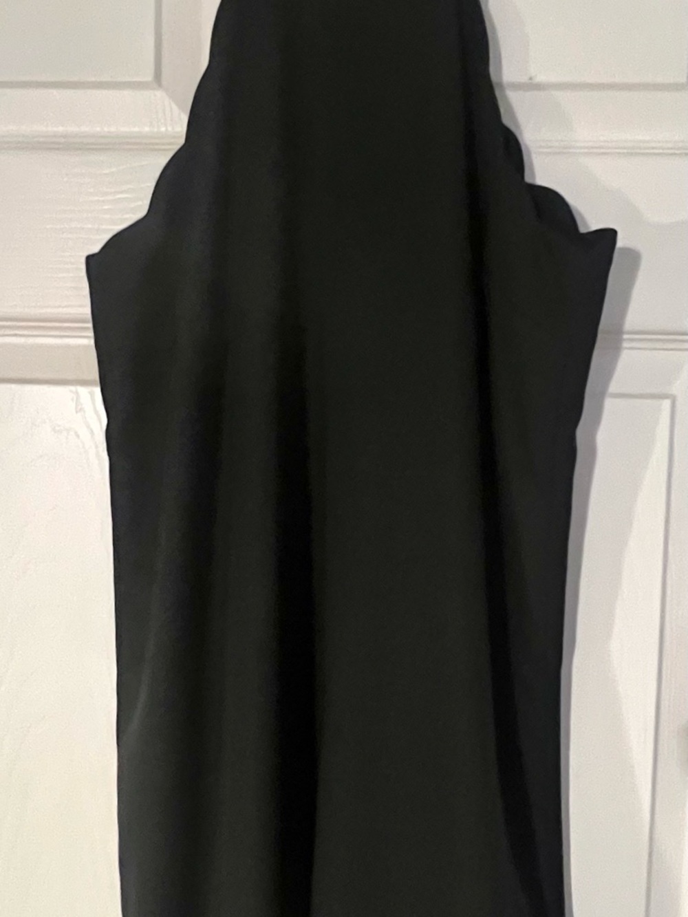 Lulu's Black Scalloped Halter Dress